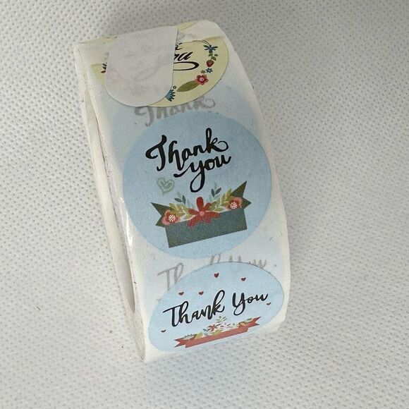  Thank You Sticker 8 Kinds of Pattern Purchase Label Present | Seal box - Picture 4 of 6